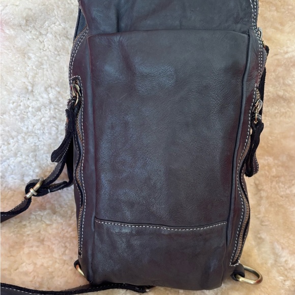 Dark Grey Leather Sling/Crossbody Bag - New - Picture 2 of 8